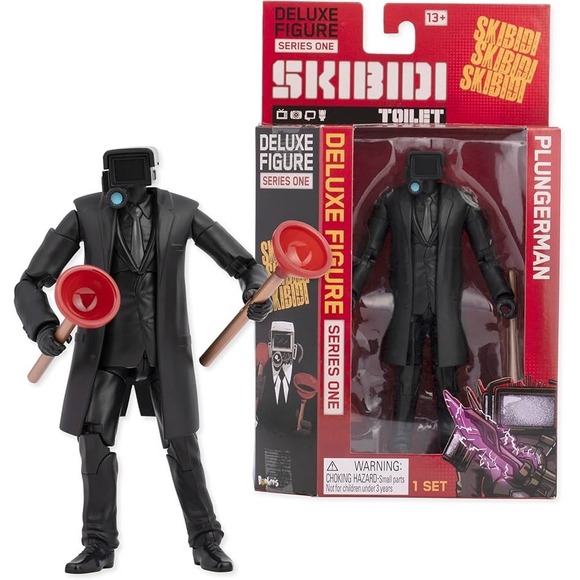 Bonkers Toy Co. Other - NEW - Skibidi Toilet Series One Deluxe Figure Plungerman Action Figure